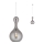 Redo 01-2259 - Pendel LOB 1xE27/42W/230V diameter 22 cm grå