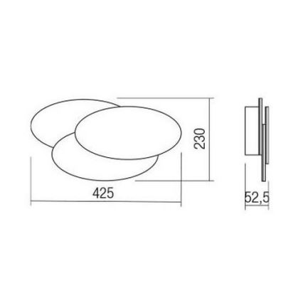Redo 01-2297 - LED væglampe GAMER LED/36W/230V hvid