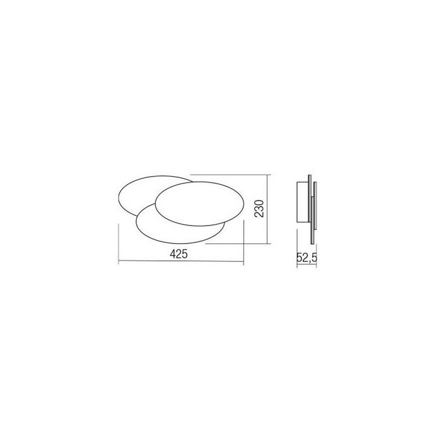 Redo 01-2297 - LED væglampe GAMER LED/36W/230V hvid