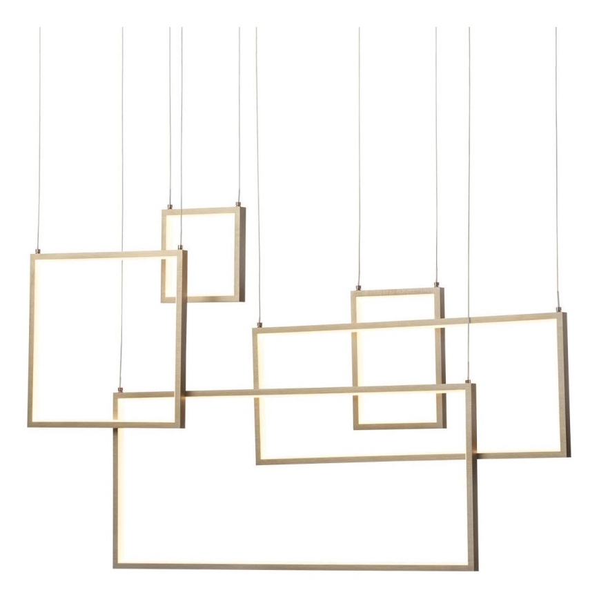 Redo 01-2317 - Dæmpbar LED-pendel PLANA LED/80W/230V med wireophæng, guld
