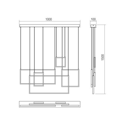 Redo 01-2318 - LED pendel dæmpbar PLANA LED/80W/230V sort