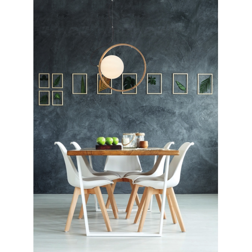 Redo 01-2319 - Pendel KLEIDI 1xE14/28W/230V diameter 27 cm brun