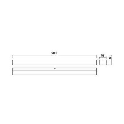 Redo 01-2330 - LED-badeværelsesspejl med belysning TASK LED/18W/230V 90 cm CRI 90 IP44 blank krom