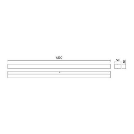Redo 01-2331 - LED-belyst badeværelsesspejl TASK LED/24W/230V 120 cm CRI 90 IP44 blank krom