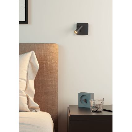 Redo 01-2340 - LED vægspot TOMIX LED/3,2W/230V sort