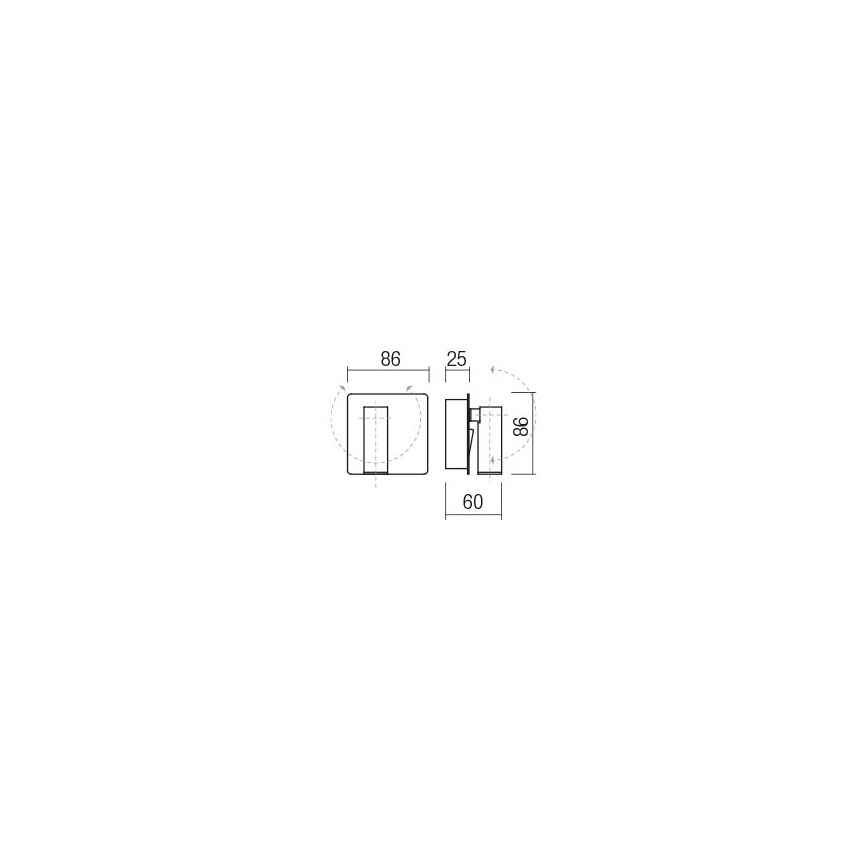 Redo 01-2340 - LED vægspot TOMIX LED/3,2W/230V sort