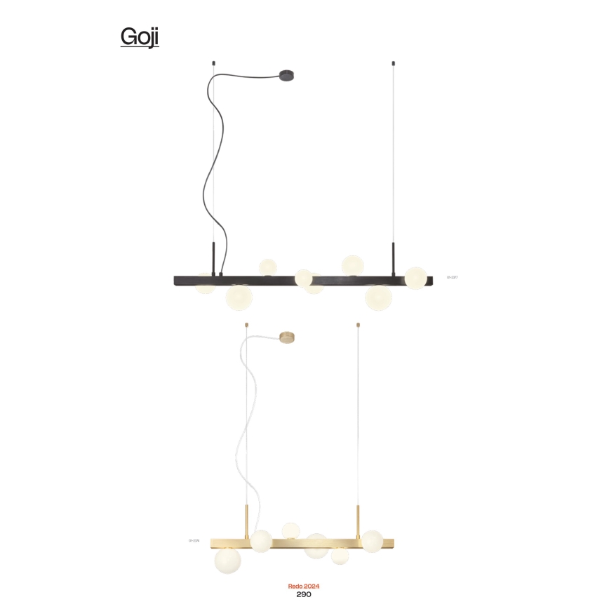 Redo 01-2375 - Pendel GOJI 6xG9/28W/230V sort
