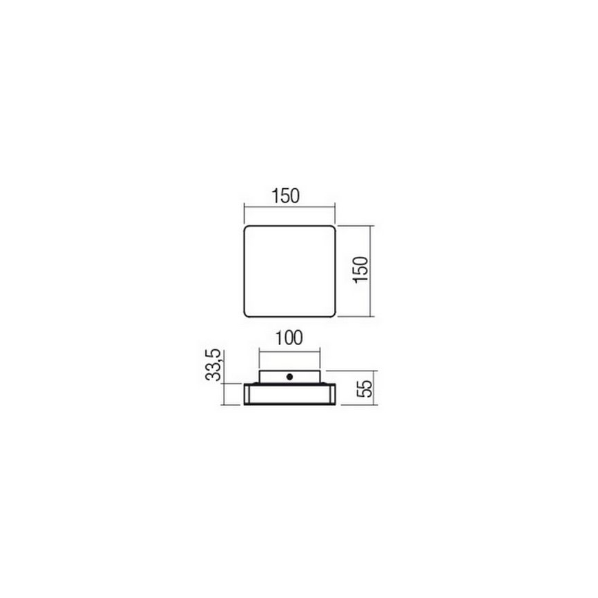 Redo 01-2384 - LED væglampe TABLET LED/11W/230V 3000K CRI 90 sort