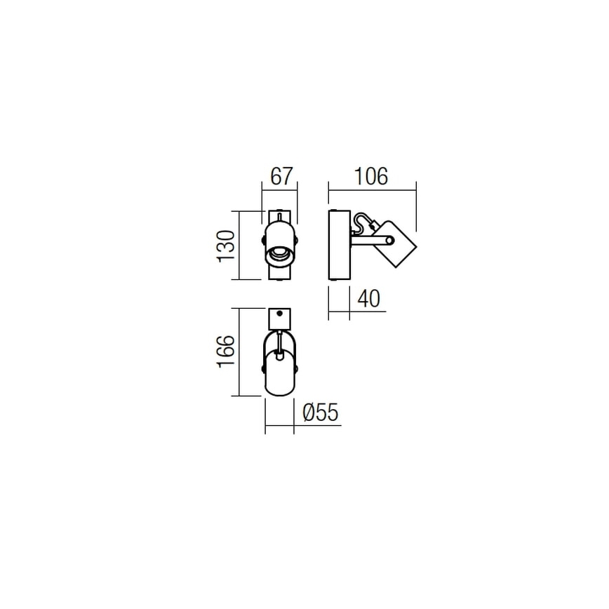 Redo 01-2415 - Væglampe TAFFI 1xE27/42W/230V sort/bøg