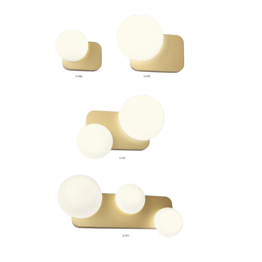 Redo 01-2469 - Væglampe LUMIEN 1xG9/10W/230V guld/hvid