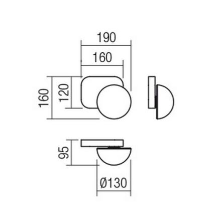 Redo 01-2469 - Væglampe LUMIEN 1xG9/10W/230V guld/hvid