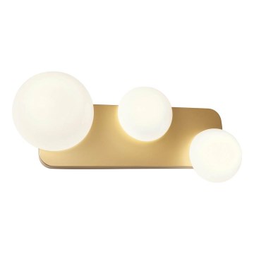 Redo 01-2472 - Væglampe LUMIEN 3xG9/10W/230V guld/hvid
