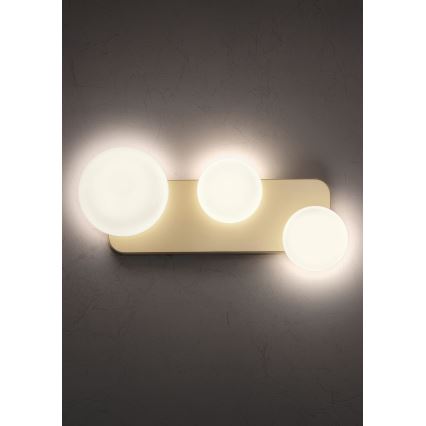 Redo 01-2472 - Væglampe LUMIEN 3xG9/10W/230V guld/hvid