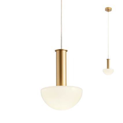 Redo 01-2474 - Pendel på kabel LUMIEN 1x G9/10W/230V Ø 13 cm guld/hvid