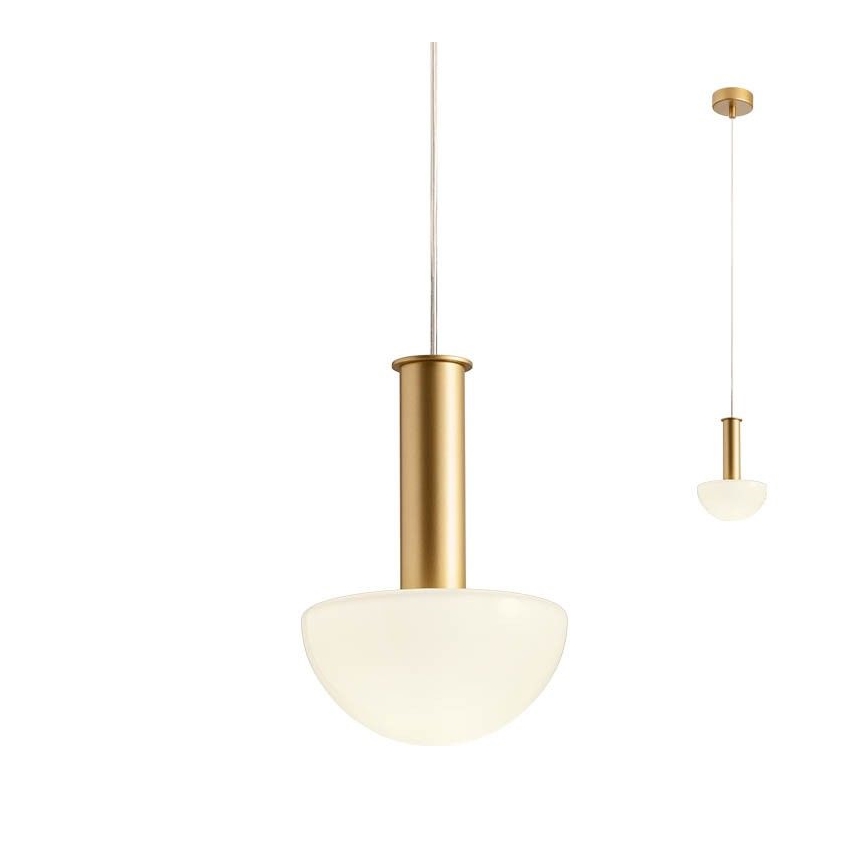 Redo 01-2474 - Pendel på kabel LUMIEN 1x G9/10W/230V Ø 13 cm guld/hvid