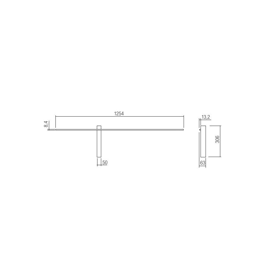Redo 01-2480 - LED-vægarmatur TANGENT LED/14W/230V, sort