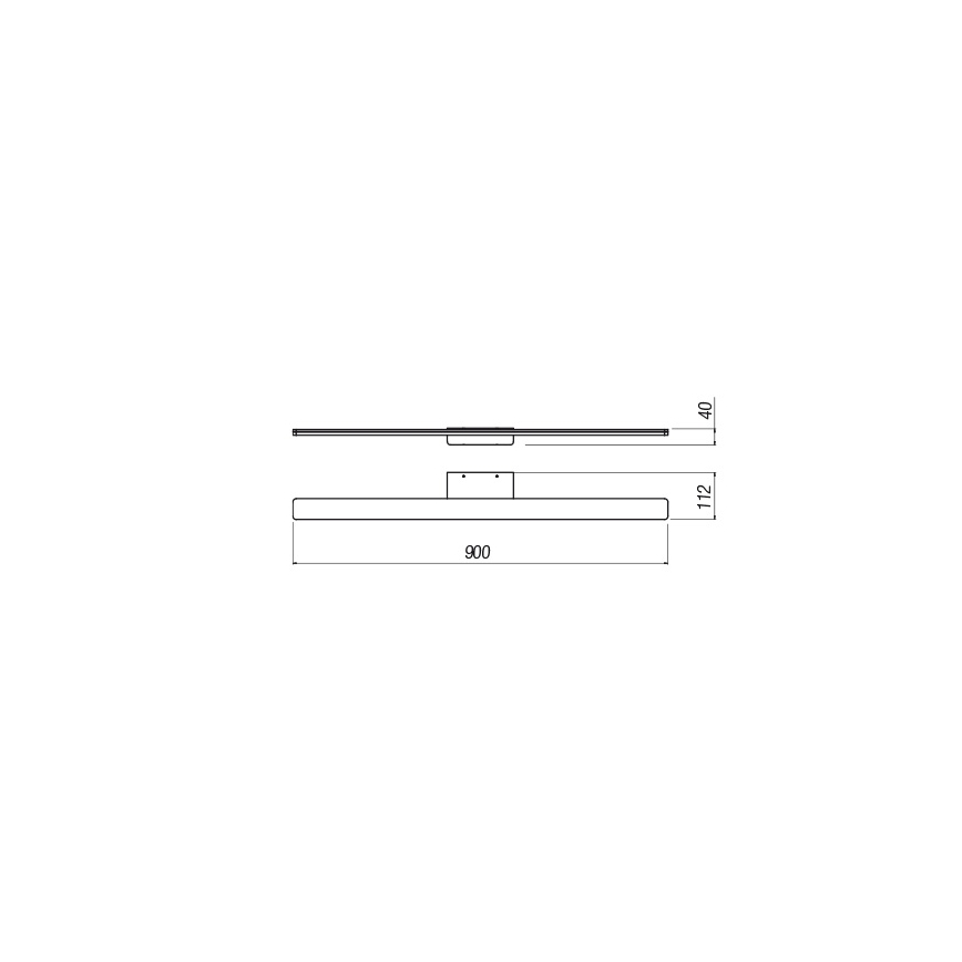 Redo 01-2508 - LED spejllampe til badeværelse BARRIO LED/27,39W/230V 90 cm CRI 90 IP44 sort