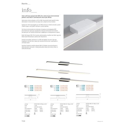 Redo 01-2511 - LED spejllampe til badeværelse BARRIO LED/34,32W/230V 120 cm CRI 90 IP44 hvid