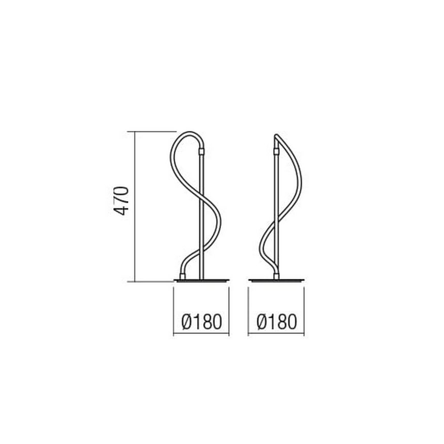 Redo 01-2529 - LED bordlampe dæmpbar CORRAL LED/12W/230V guldfarvet