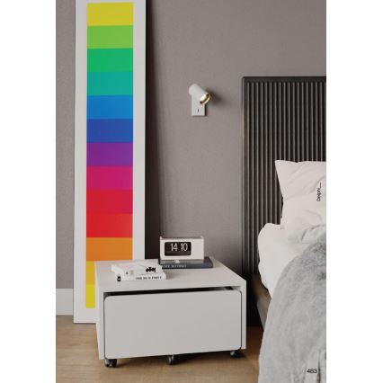 Redo 01-2548 - Vægspot DELPHI 1xGU10/7W/230V hvid