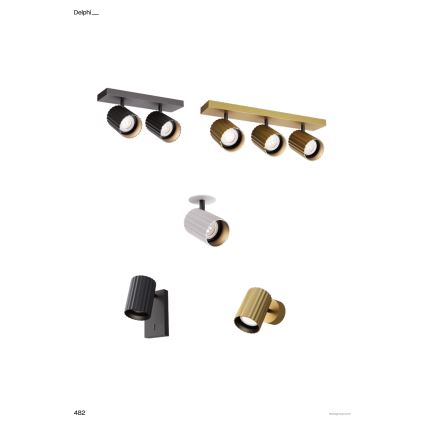 Redo 01-2549 - DELPHI vægspot 1xGU10/7W/230V, sort