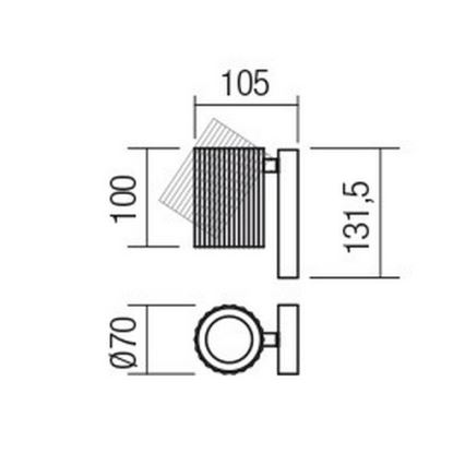 Redo 01-2549 - DELPHI vægspot 1xGU10/7W/230V, sort