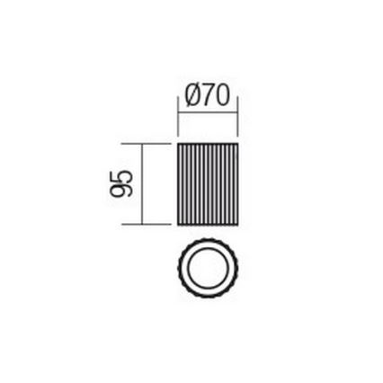 Redo 01-2585 - Spotlampe DELPHI 1xGU10/7W/230V Ø 7 cm, guldfarvet