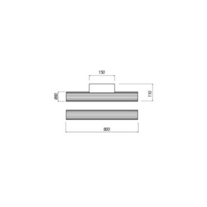 Redo 01-2591 - LED-spejlbelysning til badeværelse RIGAL LED/12W/230V 4000K 90 cm CRI 90 IP44 blank krom/hvid