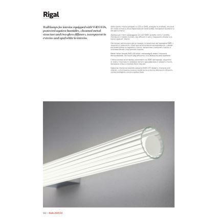 Redo 01-2591 - LED-spejlbelysning til badeværelset RIGAL LED/12W/230V 60 cm CRI 90 IP44 blank krom/hvid
