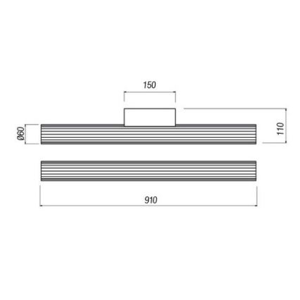 Redo 01-2593 - RIGAL LED-spejlbelysning til badeværelset LED/18W/230V 4000K 91 cm CRI 90 IP44 blank krom/hvid