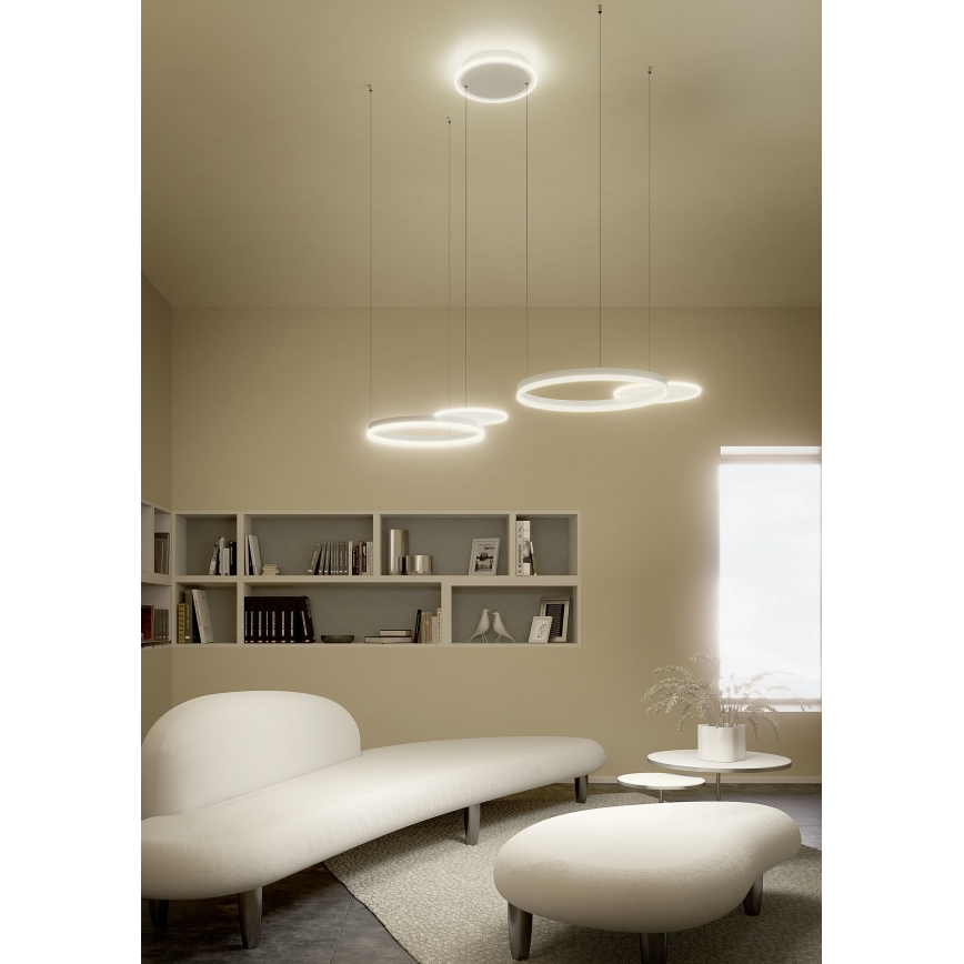 Redo 01-2608 - Dæmpbar LED-lysekrone på wire SIGUA LED/114W/230V CRI 90 hvid