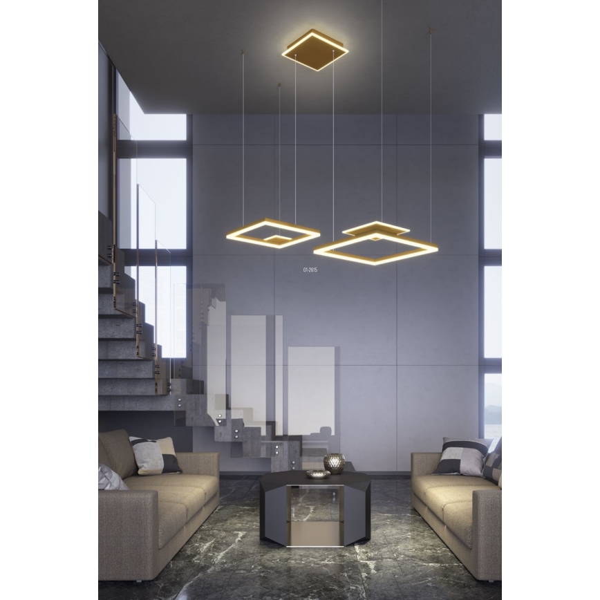 Redo 01-2615 - LED-dæmpbar pendel på wire SIGUA LED/137W/230V CRI 90 guld