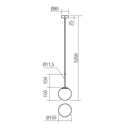 Redo 01-2623 - Pendel NIVA 1xE14/28W/230V