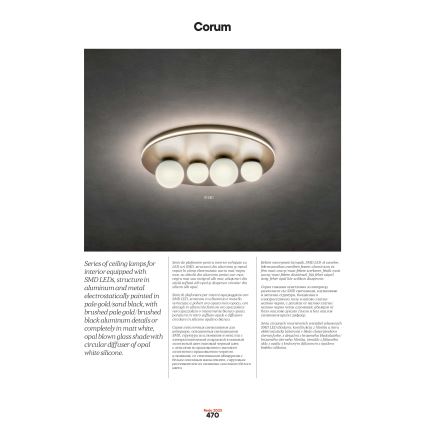 Redo 01-2657 - CORUM LED-loftlampe, 48W/230V, 3000K, CRI 90, hvid