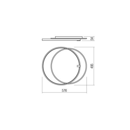 Redo 01-2660 - LED loftlampe ARP LED/45W/230V sort