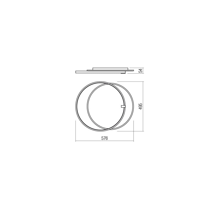 Redo 01-2660 - LED loftlampe ARP LED/45W/230V sort