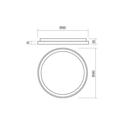 Redo 01-2670 - LED loftlampe dæmpbar ICONIC LED/50W/230V diameter 58 cm guldfarvet