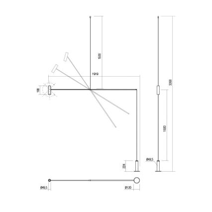 Redo 01-2695 - LED gulvlampe dæmpbar PICAS LED/12W/230V sort