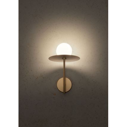 Redo 01-2725 - Væglampe PLATO 1xG9/10W/230V guldfarvet