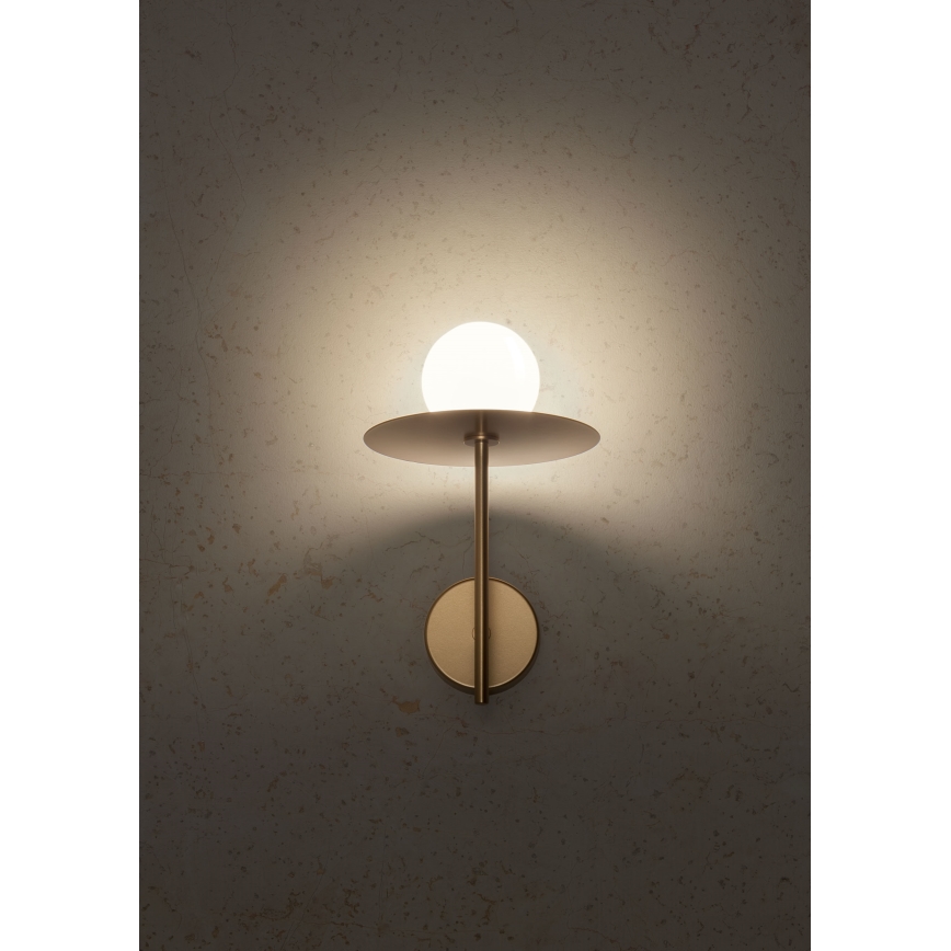 Redo 01-2725 - Væglampe PLATO 1xG9/10W/230V guldfarvet