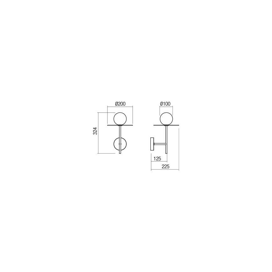 Redo 01-2726 - Væglampe PLATO 1xG9/10W/230V sort
