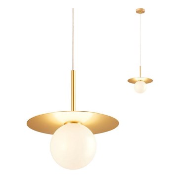 Redo 01-2727 - Pendel PLATO 1xG9/10W/230V diameter 20 cm guldfarvet