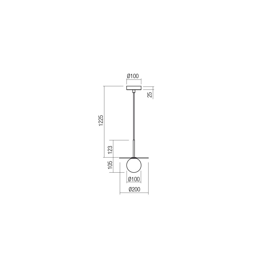 Redo 01-2727 - Pendel PLATO 1xG9/10W/230V diameter 20 cm guldfarvet