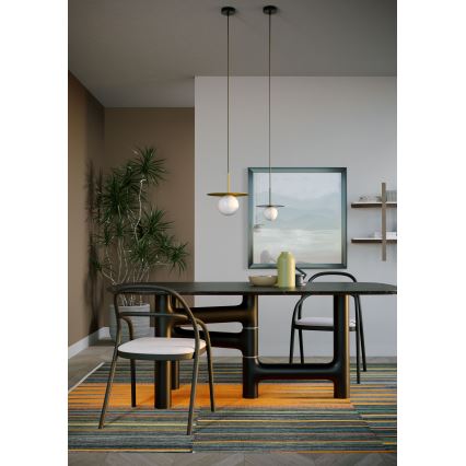 Redo 01-2728 - Pendel PLATO 1xG9/10W/230V diameter 20 cm sort