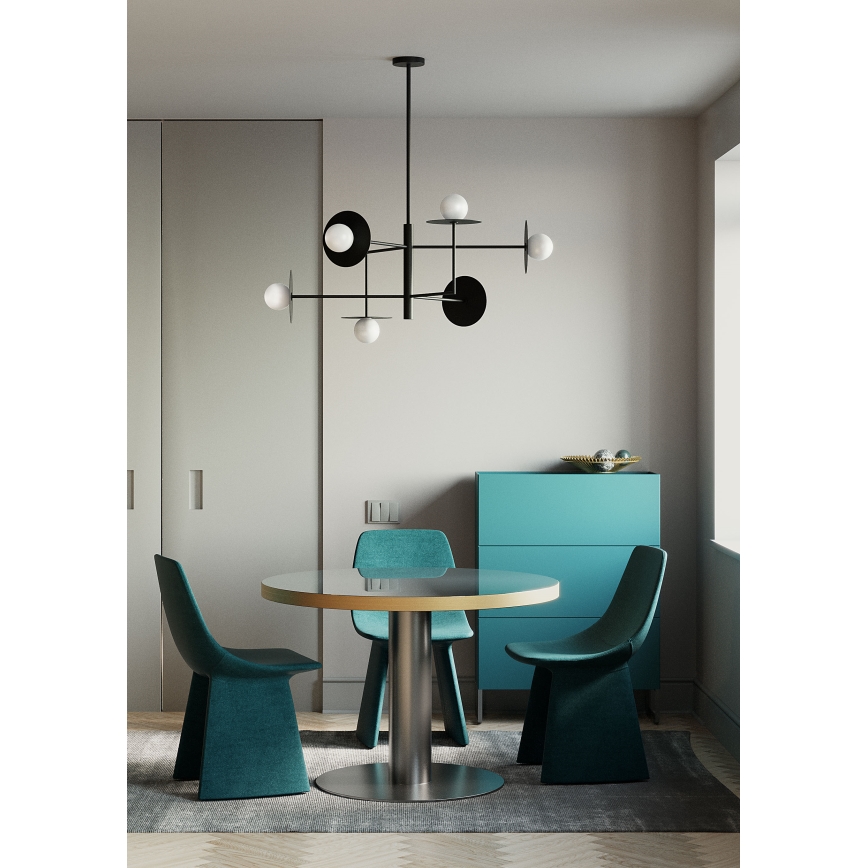 Redo 01-2734 - Pendellampe PLATO 6xG9/10W/230V sort