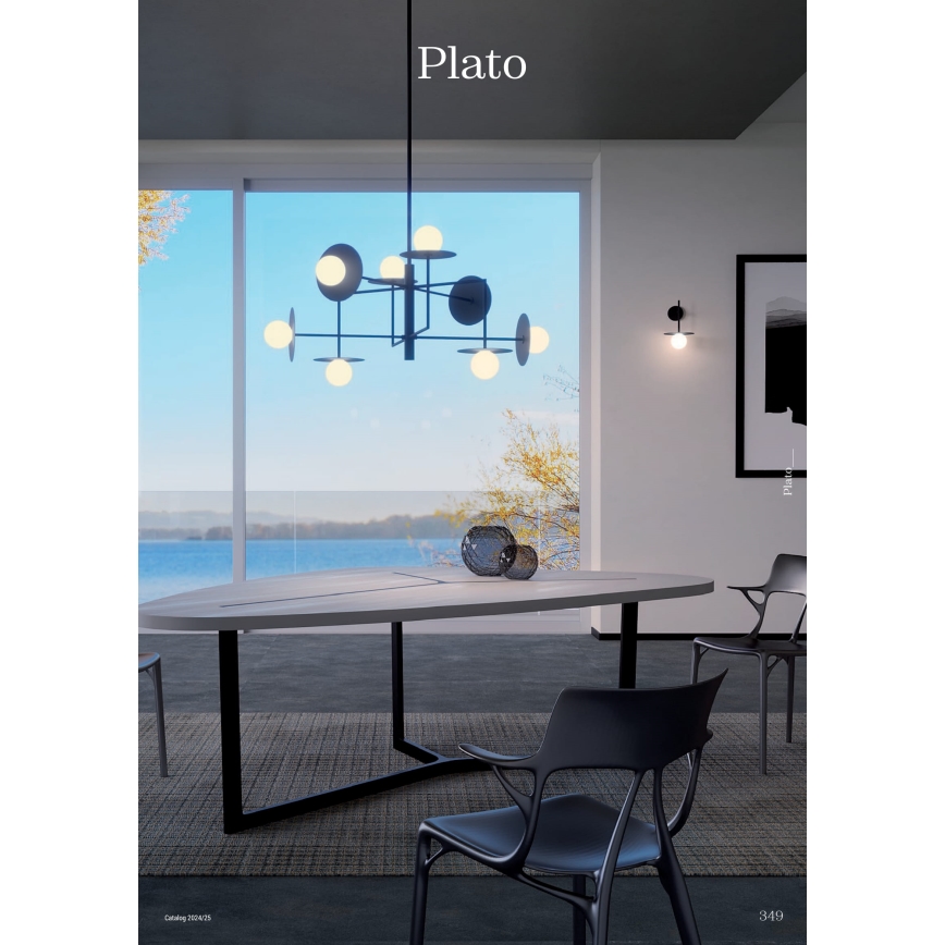 Redo 01-2734 - Pendellampe PLATO 6xG9/10W/230V sort