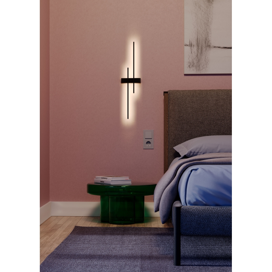 Redo 01-2747 - LED væglampe TANGENT LED/13W/230V 3000K 63,4 cm CRI 90 sort