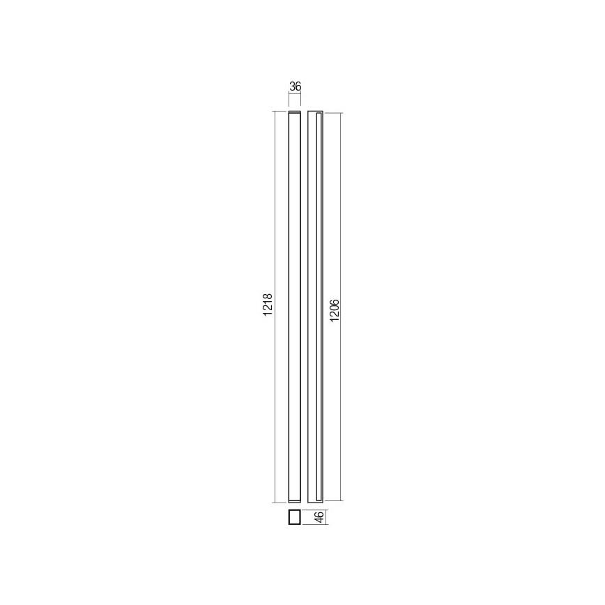 Redo 01-2766 - PLOT LED-væglampe, 35 W / 230 V, 120 cm, hvid
