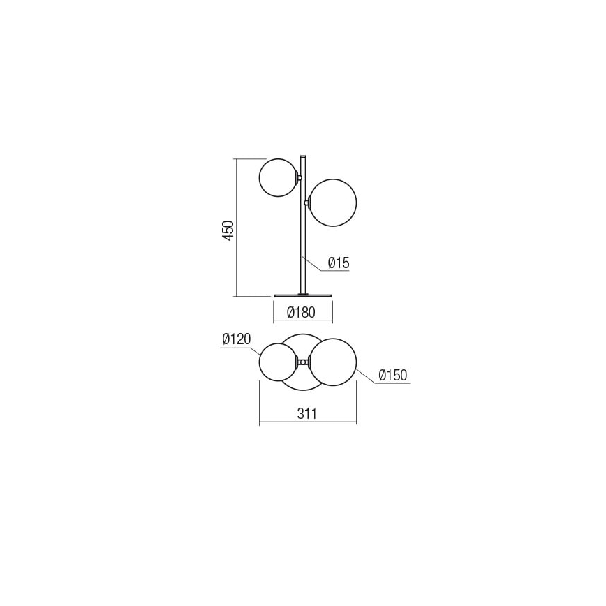Redo 01-2784 - Bordlampe ROY 2xG9/10W/230V