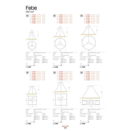 Redo 01-2817 - LED vægspot dæmpbar FEBE LED/24W/230V guldfarvet